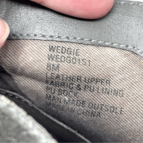 Steve Madden “Madden Wedgie” Gray Leather/Suede Booties – Size 8 - Picture 9 of 10